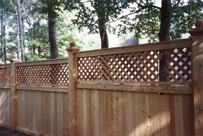 Hamilton with Lattice Accent - Cedar Fence