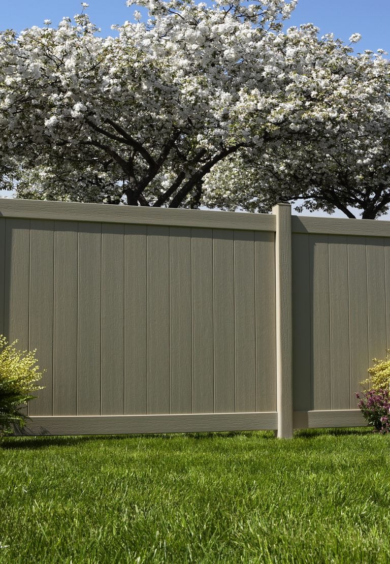 Bufftech Chesterfield Vinyl Fence with Certagrain Texture AVO Fence