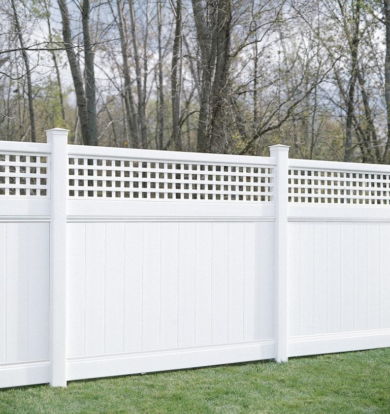 Bufftech Chesterfield Vinyl Fence with Westminster Accent AVO Fence